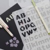 8Pcs Plastic Letter Stencil, Alphabet Stencils Plastic Lettering Number Guide