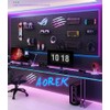 Peg Board with RGB+IC LED Strip Lights,2PCS Metal Pegboard Panels,Heavy