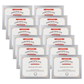 EYMPEU 8.5x11 Picture Frames Sliver Set of 12 Multi Display Modern 8.5x11 Sliver Photo Frames Bulk Simple Sliver Frames 8.5x11 Stylish Wall Mount Hanging or Tabletop