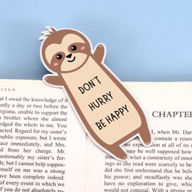 Cute Sloth Bookmarks for Book Lovers Bookish Funny Inspirational Gifts for Women Men Teens, Encouragement Gifts for Women Book Marker for Bookworm Bookmate Book Reading Accessories for Book Club