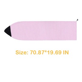 57lilina Surf Sock, Surfboard Sock Cover for Longboard Paddleboard Surf Board Sup Paddle Board, 7.5 FT Foot 7.5ft Quick Dry Stretch Surfboard Bag Sleeve with Drawstring Closure 230x50 cm Pink