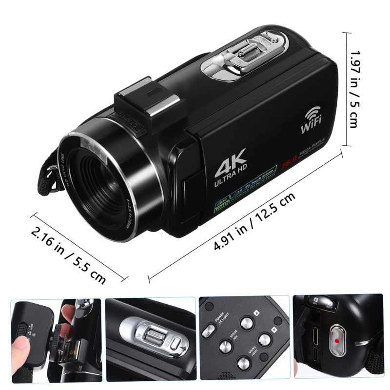 Operitacx High Definition Digital Camera with Touch Screen Lightweight Portable