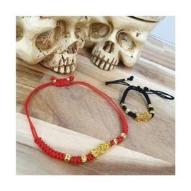 Money Luck Couple Adjustable Cord Pixiu Bracelet Red