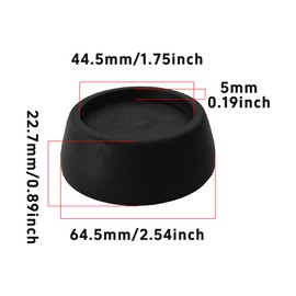 Runseaway 4Pcs Anti Vibration Pads for Washing Machines and Dryers, Washer Dryer Support Foot Riser Pads, Rubber Isolation Feet for Noise Reduction and Shock Absorption, Black