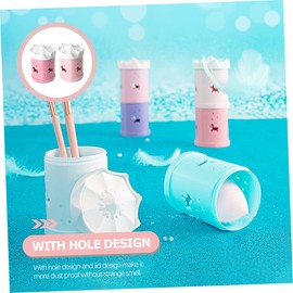 VICASKY 2pcs Adorable Makeup Sponge Storage Box Holder Travel Organizer for Makeup Tools Soft Cosmetic Sponge Case