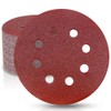 50 Pieces WooZuu 8 Holes Sanding Discs Pads 80 Grit