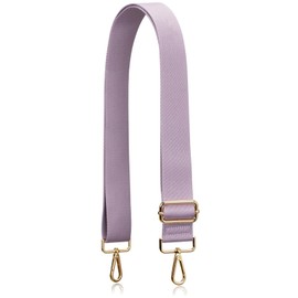 Allzedream Thick Purse Strap Wide Adjustable Replacement Crossbody Bag Handbag (Taro Purple-Gold Hardware)