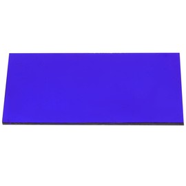 Cobalt Blue Glass Plate 5 x 10 cm - Chemistry Experiment Tool for Metal Ion Flame Dyeing, School Lessons and Laboratory Applications