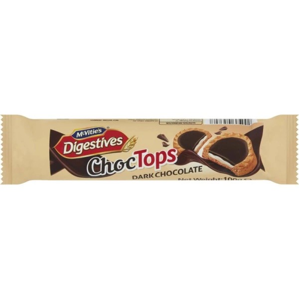 McVitie's Mcvities Digestives Choc Tops Dark Chocolate 100g