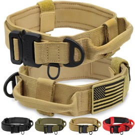 Ridge Ramblers - Advanced Tactical Dog Collar with Handle - Heavy Duty Dog Collar Made with Lightweight Metal Hardware and Soft Neoprene Padding - Military Dog Collar for Medium Large and X-Large Dogs