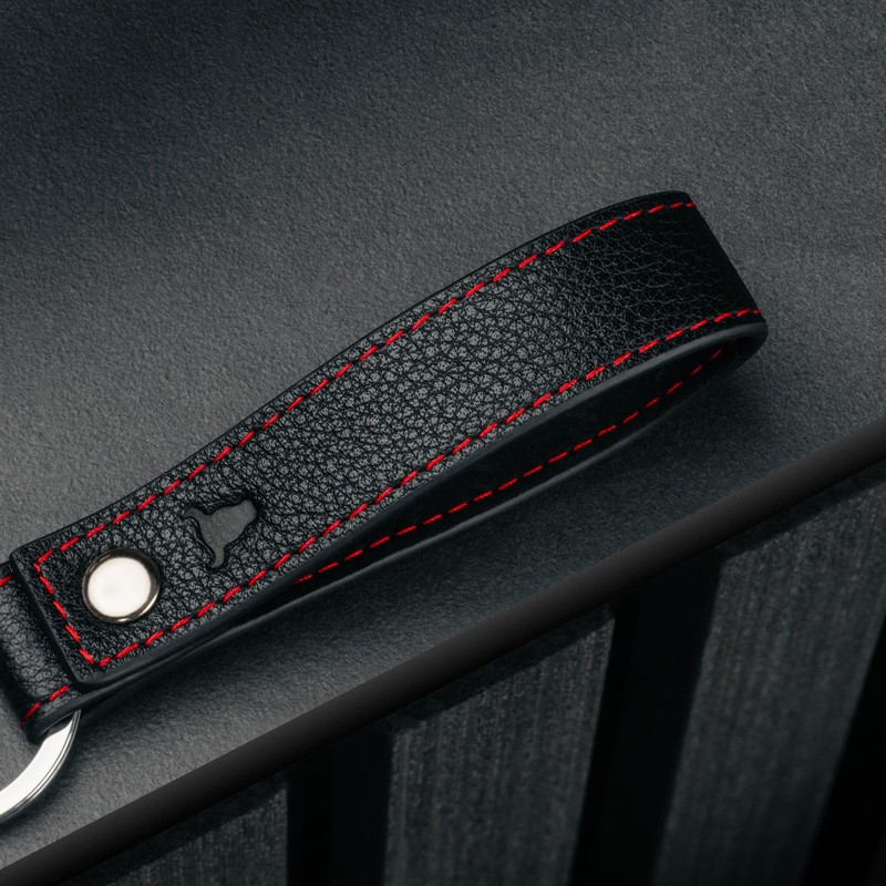 TORRO High Quality Leather Brushed Metal Split Ring Key Ring