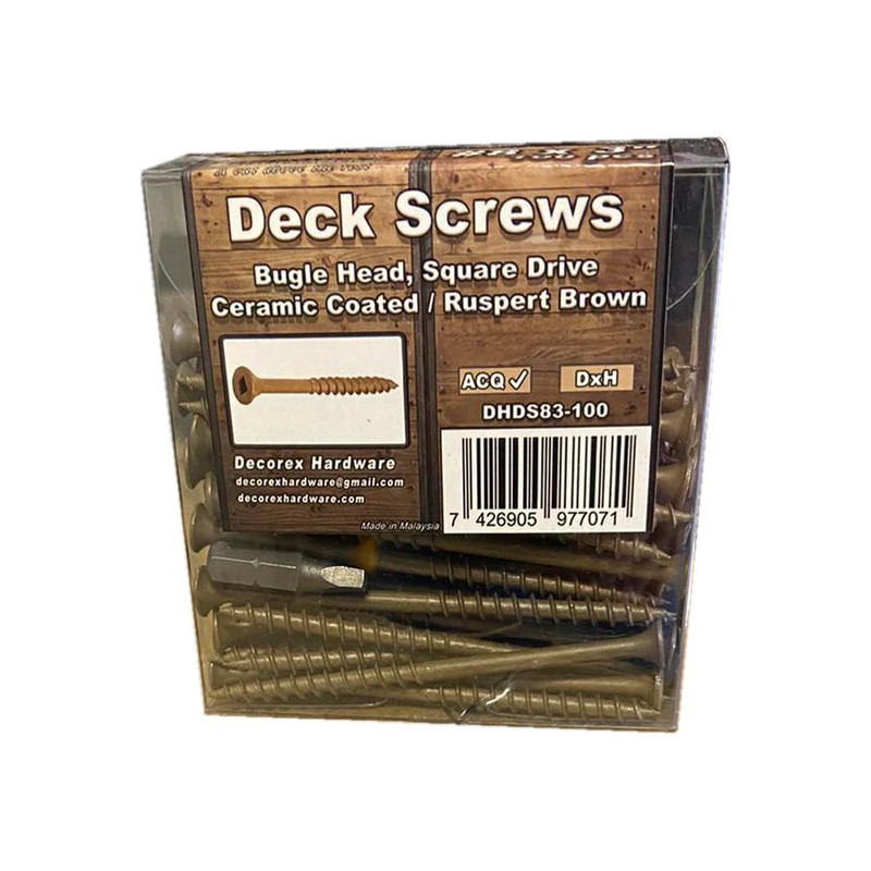 #8 x 3" Deck Screws | Square Drive | Bugle