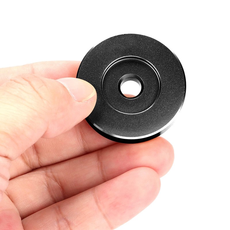 45 RPM Record Adapter, Large Hole Conversion Sheet Black Clamp
