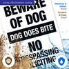 Dog Does Bite No Trespassing No Soliciting Sign, 10x7 Inches,