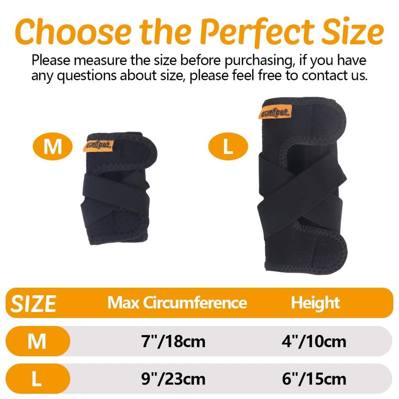 COMFPET Dog Front Leg Brace, Dog Leg Support Wrap with