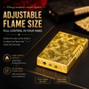 Refillable Butane Lighter, Soft Flame Lighter, Side Slide Ignition, Classic