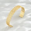 RATVIU Gold Cuff Bracelets for Women 18K Gold Plated Dainty