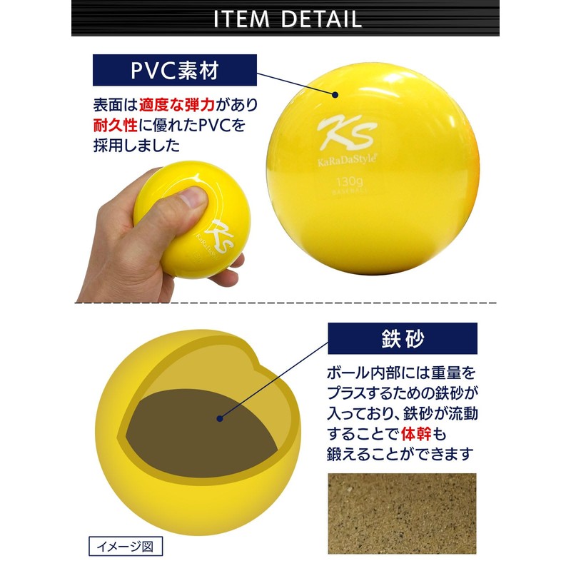 KaRaDaStyle Plyoball, Baseball, Ball, Speed Up, Training Ball, Pitcher, Poor