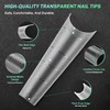 JODSONE Long Coffin Nail Tips Soft Gel Matte Half Cover