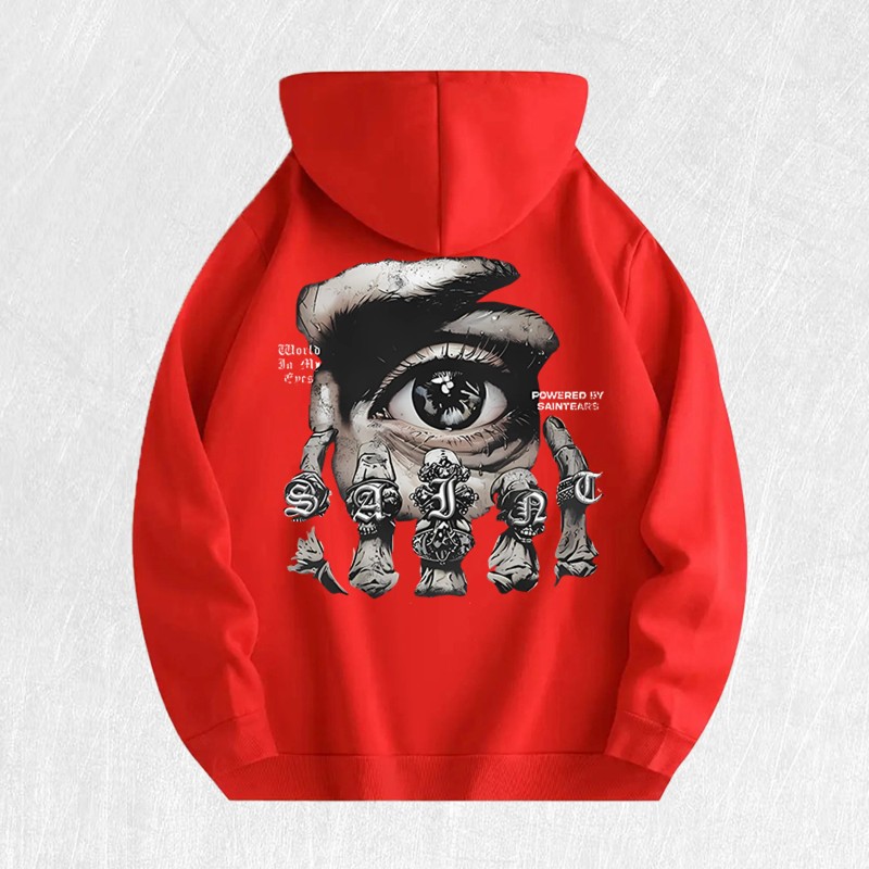 Saintears Eye & Rings Graphic Hoodie 100% Cotton US Warehouse