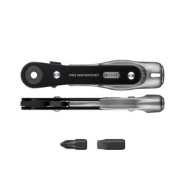 Vessel TD-23 Ultra Thin Fine Mini Ratchet Screwdriver Straight Type with 2 Bits