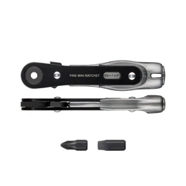 Vessel TD-23 Ultra Thin Fine Mini Ratchet Screwdriver Straight Type with 2 Bits