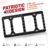 RED WOLF 2 PCS Silicone License Plate Frame American Flag