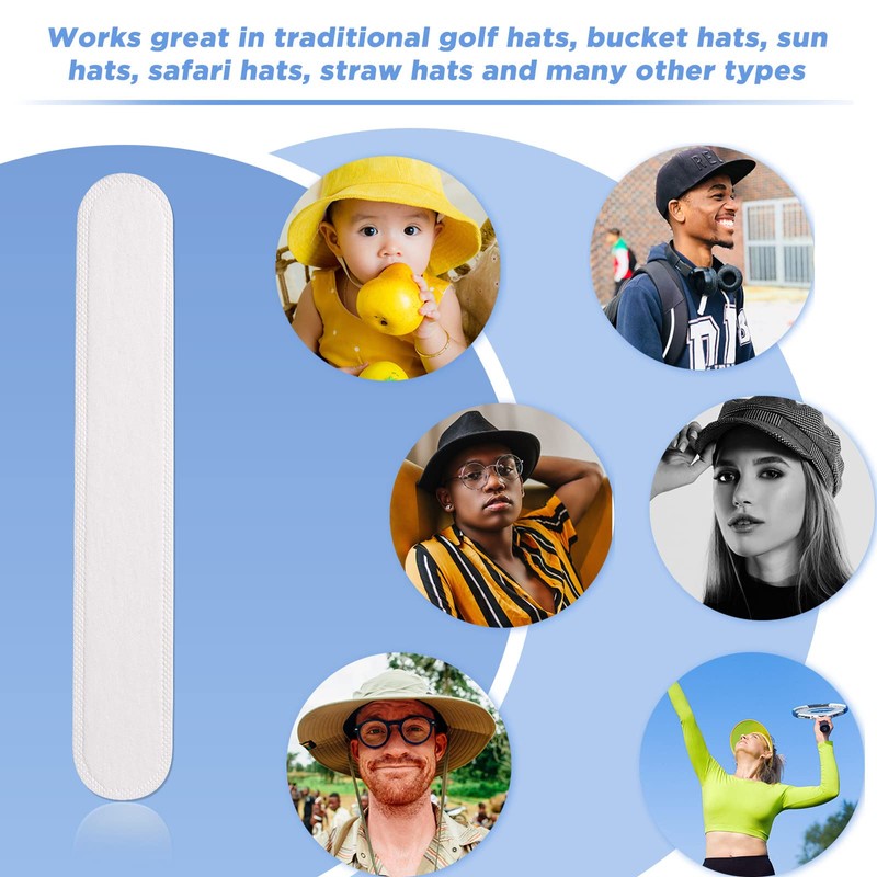 Gejoy Golf Hat Liner Absorbent Sweat Pad Disposable for Baseball