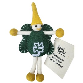 Siesta 'Good Luck' Colourful Felt Fairy/Pixie with Message Gift Tag