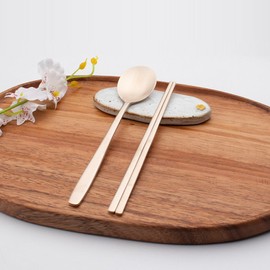 Sutami Bangjja Yugi Wide Children’s Cutlery Set 3P / 수타미 방짜유기 넓은 어린이 수저세트 3P