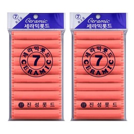 Orive Jinseong Self Perm Ceramic Hair Rod No. 7, 2 pieces, Orange / 오라이브 진성 셀프파마 세라믹 헤어 롯드 7호, 2개, 주황