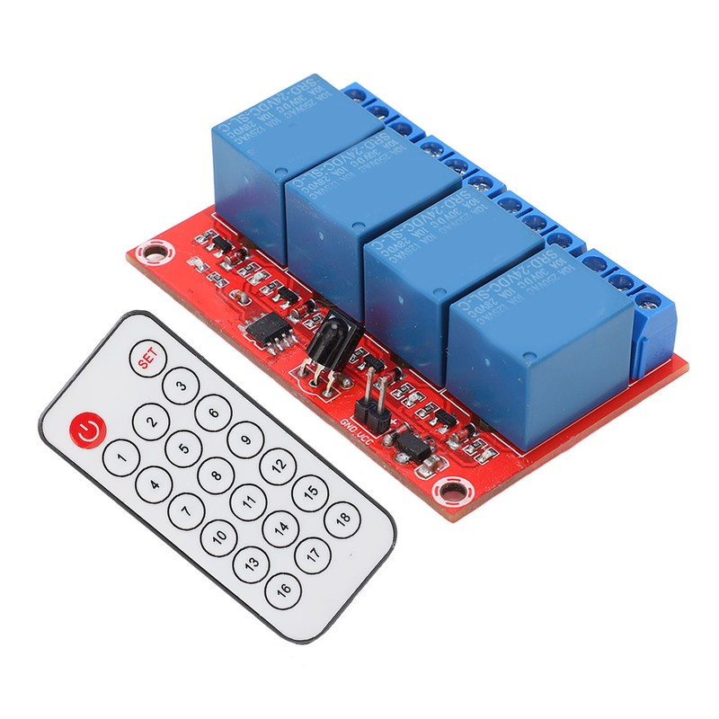 4 Channel Receiving Relay Module 4CH Infrared Remote Transceiver Receiver