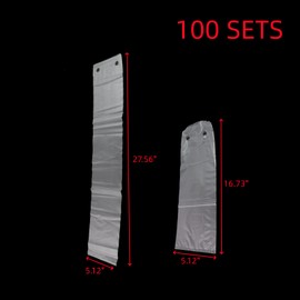 Oedema 200Pcs Wet Umbrella Bags 28" & 16.73" Clear Umbrella Bags Disposable Replacement Plastic Umbrella Sleeve Refills for Umbrella Stand & Holder, Entrance of Office Building, Shopping Mall