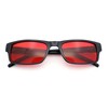 Mens Small Face Snug Fit Color Lens Rectangular Plastic Frame
