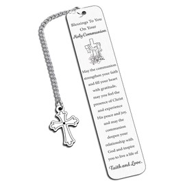 First Communion Gifts for Girls Boys - First Communion Bookmark for 1st Communion Gifts for Girls Boys First Holy Communion Accessories Primera Comunion for Kids Easter Basket Stuffers