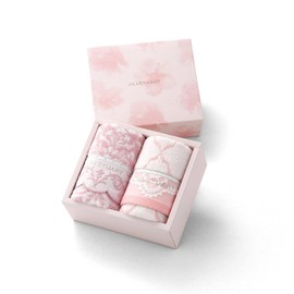 JILL STUART 58-3219250 Bloom Ornament, Towel Gift, Face Towel, 2P Gift, Pink, Boxed, Scala,