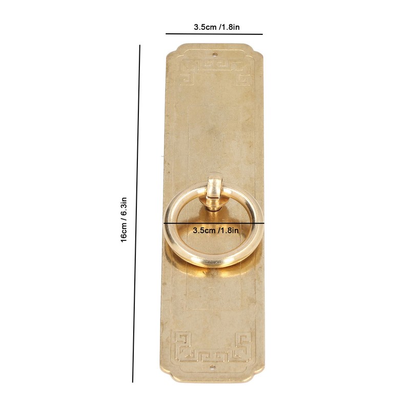 Cabinet Door Handle Chinese Furniture Antique Pattern Pure Copper Cabinet