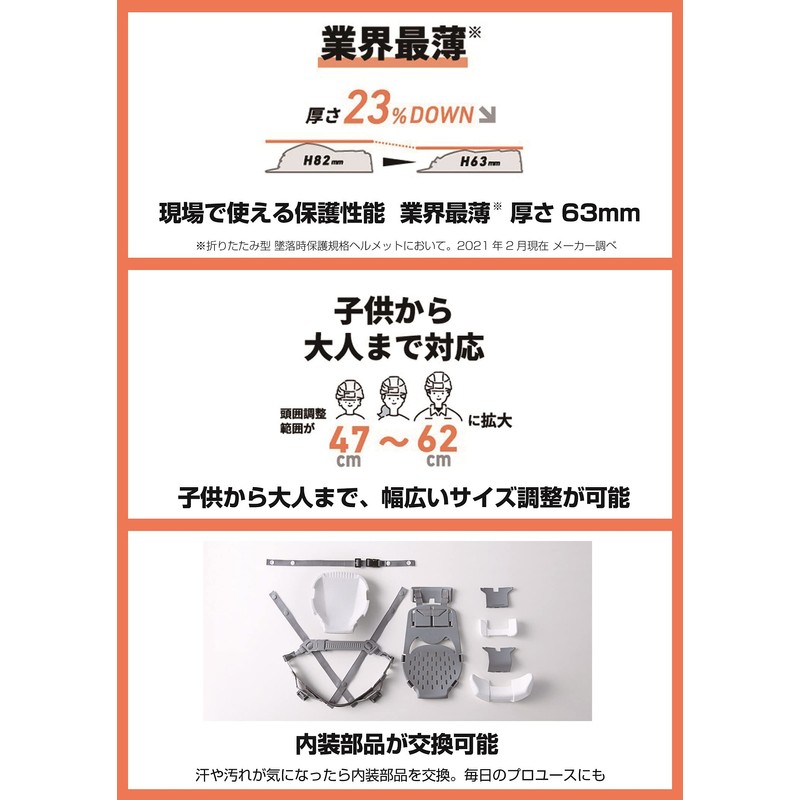 DIC Plastic Folding Helmet IZANO2 Gray/White Line