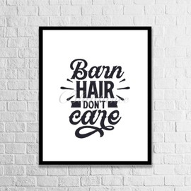 Wood Sign Hair Care Wooden Verse Vintage Framed Wood Signs Wall Art for Nursery Living Room Bedroom Inch