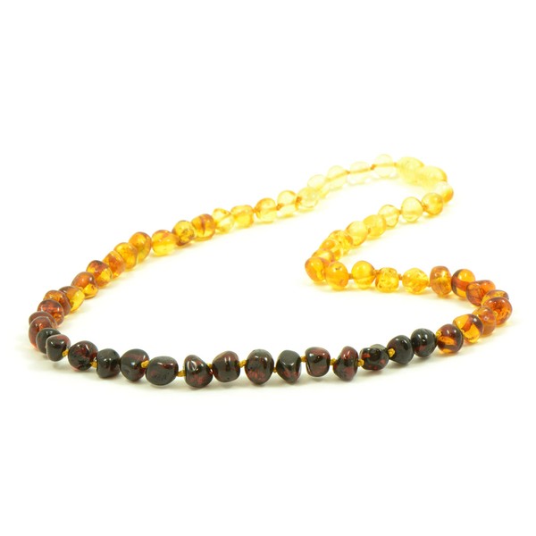 Baltic Amber Necklace for Adults - 45 cm - Handmade from Certified Baltic Amber Beads, Amber