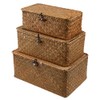 Seagrass Storage Basket Woven Storage Box with Lids Makeup Organizer