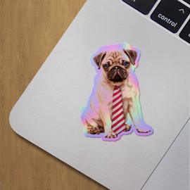 Holographic Decal Stickers of Cute Dog Premium Waterproof Vinyl Decal Stickers for Laptop Phone Accessory Helmet Car Window Mug Tuber Cup Door Wall Decoration ANDVER3g9446aHO