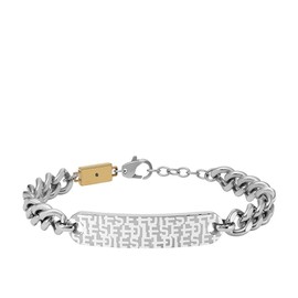 DIESEL DX1429931 Men's Two-Tone Stainless Steel Chain Bracelet, Length: 198 mm + 25 mm, Width: 49.2 mm, Height: 10.6 mm, Stainless Steel, No gemstone