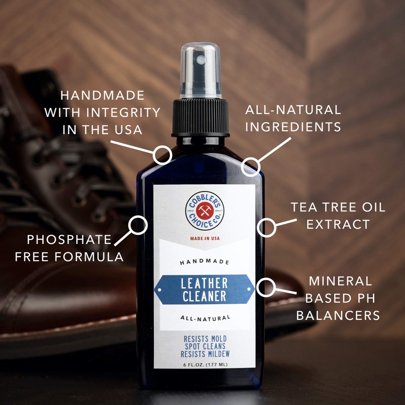 Cobbler's Choice Co. Finest Quality Leather Cleaner 100% Natural -