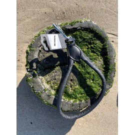 HOGACA 508 Real Leather Short Dog Lead Diameter 10 mm x 30 cm Long Black