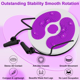 MLLOPO Waist Twisting Disc, Waist Whisper Exercise, Body Shaping Waist Trainer Twisting Disc With Handles, Fitness Turntable for Home Workout/Cardio Exercise/Body Shaping