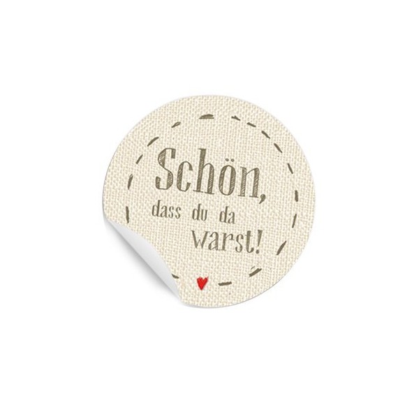 24 Stickers: Schön, dass du da warst cream, vanilla, matte