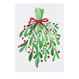 'Mistletoe With Red Ribbon Christmas ' Temporary Tattoo - Water Resistant, Skin-Safe, Non-Toxic Transfer (TO00084415)