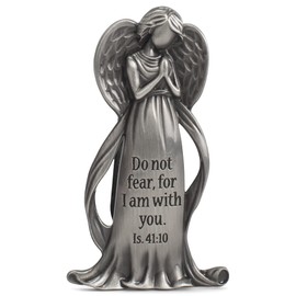 Dicksons Guardian Angel Scripture Silver Tone 2 inch Zinc Alloy Automotive Visor Clip