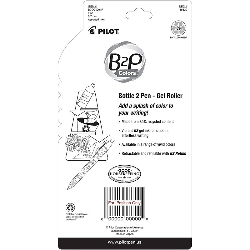 PILOT B2P Colors (New 2020! in retail packaging) - Bottle